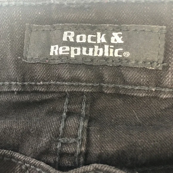 Rock & Republic Black Skinny Jeans 28 - Picture 3 of 10